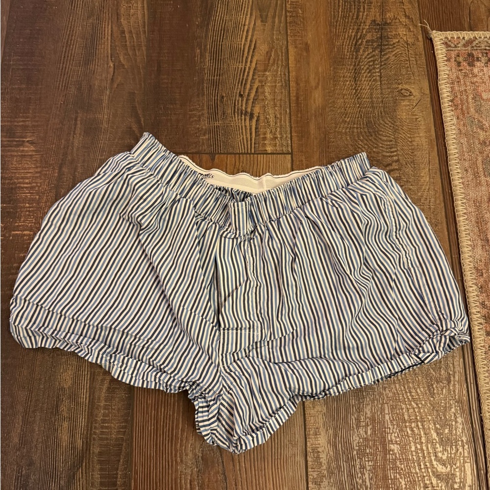 Home Girls Blue Striped Women's Shorts